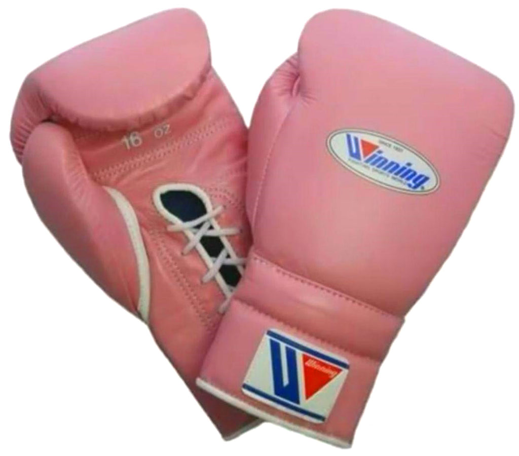 Lace-up Boxing Gloves - Pink