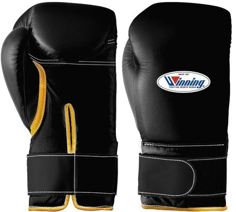 Velcro Boxing Gloves - Black · Gold