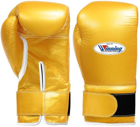 Velcro Boxing Gloves - Gold