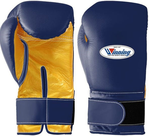 Velcro Boxing Gloves - Navy · Gold