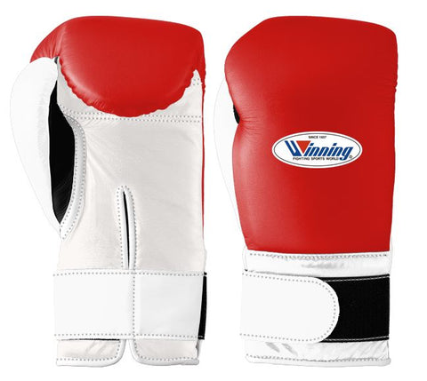 Velcro Boxing Gloves - Red · White · Black